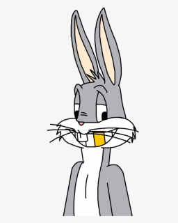 Bugs Bunny With A Gold Teeth By Marcospower - Rabbit With Teeth Cartoon Png, Transparent Png, Free Download