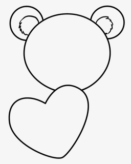 Pencils Drawing Love Heart Transparent Png Clipart - Easy Drawing Of A Teddy Bear, Png Download, Free Download