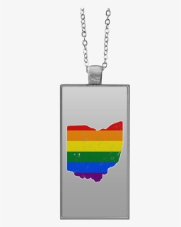 Ohio Rainbow Flag Lgbt Community Pride Lgbt Shirts - Locket, HD Png Download, Free Download