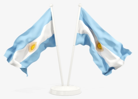 Two Waving Flags - Waving Argentina Flag Png, Transparent Png, Free Download