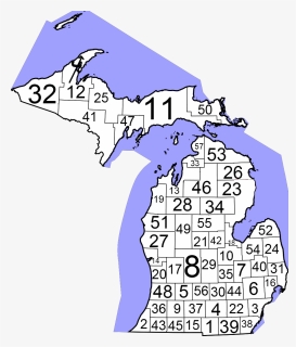 Michigan Judicial Circuit Map - Michigan Circuit Courts, HD Png Download, Free Download