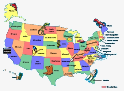 Map Of The United States, HD Png Download, Free Download