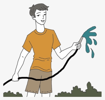 Garden Hose Dream Meaning - Person Holding A Hose, HD Png Download, Free Download