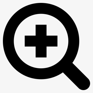 Zoom Plus Sign - Magnifying Glass Png Icon, Transparent Png, Free Download