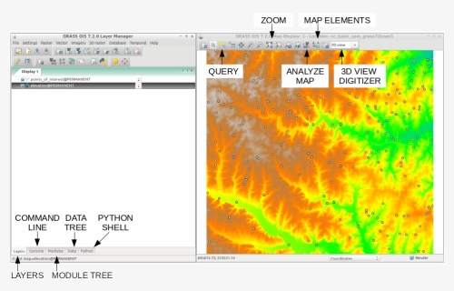 Grass Gis Gui - Raster Maps Gis, HD Png Download, Free Download