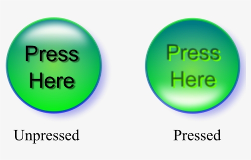 Unpressed And Pressed Button - Pressed Button, HD Png Download, Free Download