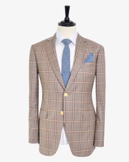 Two Shades Of Brown Window Pane Suit - Formal Wear, HD Png Download, Free Download