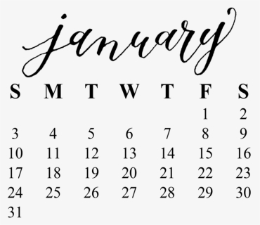 January Png Transparent - January Png Calendar, Png Download, Free Download