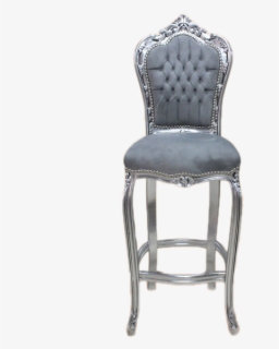 Bar Chair Silver Frame, Grey Velvet - Chair, HD Png Download, Free Download