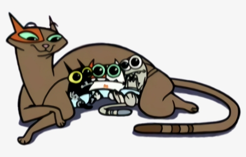 Catscratch Audrey And Kittens - Cartoon, HD Png Download, Free Download