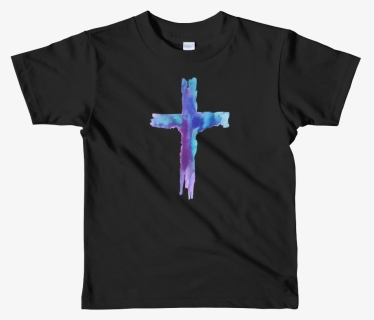 Watercolor Cross Short Sleeve Kids T-shirt - Cross, HD Png Download, Free Download