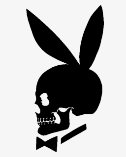 #playboy #bunny #playboybunny #black #skull #blackskull - Skull Playboy Bunny, HD Png Download, Free Download