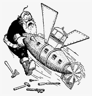 Santa Attacked By Airship Clip Arts - Clip Art, HD Png Download, Free Download