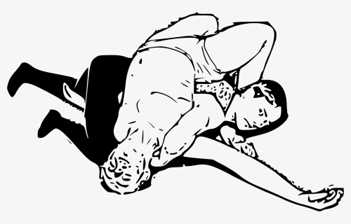 Vintage Wrestling Hold Clip Arts - Вольная Борьба Черно Белый Вектор, HD Png Download, Free Download