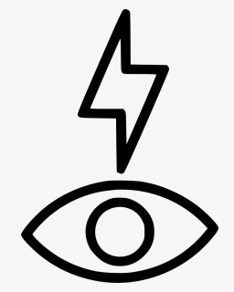 Redeye Flash Lightining Bolt Eye - Red Eye Reduction Camera Symbol, HD Png Download, Free Download