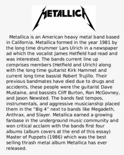 Metallica, HD Png Download, Free Download