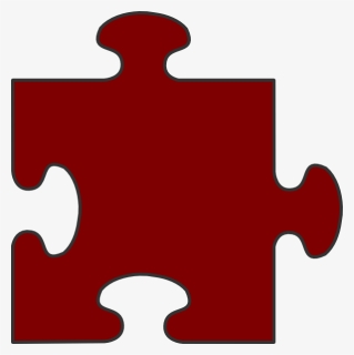 Maroon Cliparts Border - Puzzle Pieces Clipart Maroon, HD Png Download, Free Download