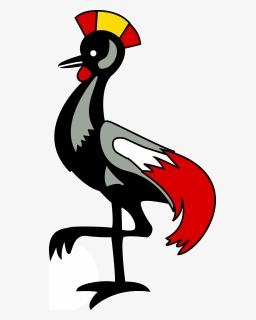 Grey Crowned Crane Clip Arts - Crested Crane Uganda Flag, HD Png Download, Free Download