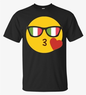 Emoji Italy T-shirt Italian Italia Flag Sunglasses - Ups T Shirts, HD Png Download, Free Download