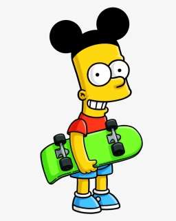 Bart Simpson With Skateboard, HD Png Download, Free Download