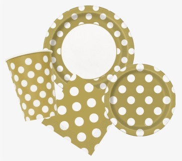 8 50th Anniversary Gold Dots Paper Plates , Png Download - Plate, Transparent Png, Free Download