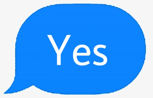 Blue Yes Text Bubble - Circle, HD Png Download, Free Download