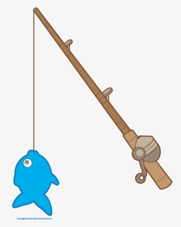 Fish Pole Clipart Clip Art Library Stock Free Fathers - Fishing Rod, HD Png Download, Free Download