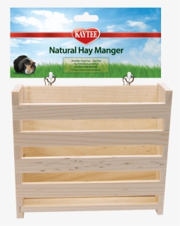 Download Natural Wooden Hay Manger - Guinea Pig Hay Rack Wooden, HD Png Download, Free Download