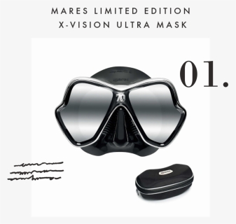 Mares Limited Edition X-vision Ultra Mask With Chrome - Mares X Vision Ls Duikmasker Dry Snorkel 70 Years, HD Png Download, Free Download