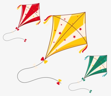 Transparent Makar Sankranti Line Kite For Happy Makar - Colorful Kite Png, Png Download, Free Download