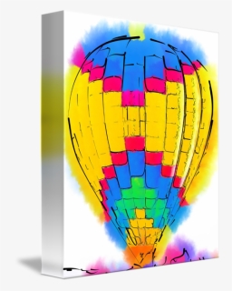 "the Yellow And Blue Balloon - Hot Air Balloon, HD Png Download, Free Download