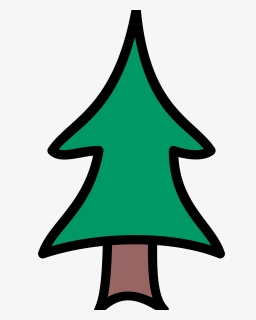 Conifer Tree Clip Arts - Draw A Cartoon Tree, HD Png Download, Free Download