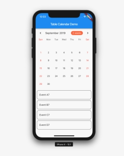 Flutter Table Calendar - Flutter Dropdown Button Design, HD Png Download, Free Download