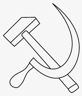 Black, Outline, White, Tools, Hammer, Hardware, Knife - Hammer And Sickle Drawing, HD Png Download, Free Download