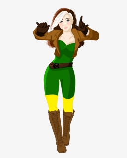 Rogue, From X-men - Cartoon, HD Png Download, Free Download