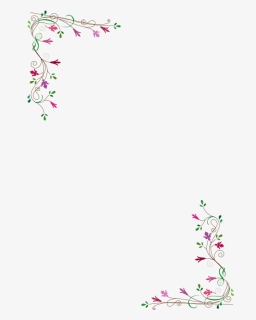 Floral Frame - Simple Flower Frame Png, Transparent Png, Free Download