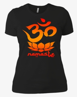 Namaste Symbol With Lotus Flower Tank Tops & T-shirts - Simbolo De Ohm, HD Png Download, Free Download