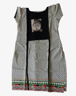 Grey Kurti With Buddha Design - Pattern, HD Png Download, Free Download