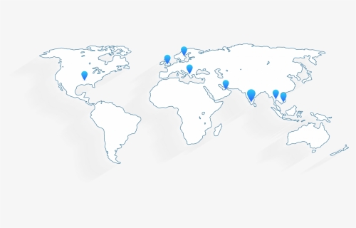 Graymatter Have Customers Across The Globe - World Map, HD Png Download, Free Download