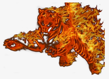Flaming Tiger, HD Png Download, Free Download