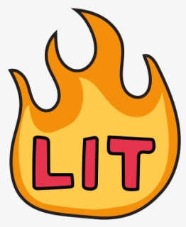 #lit #tumblr #fogo #emoji #fire - Lit Sticker, HD Png Download, Free Download
