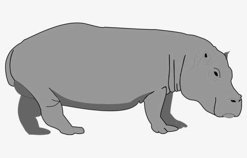 Gambar Kartun Kuda Nil - Clipart Of A Hippo, HD Png Download, Free Download