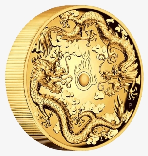 Ibau019055 1 - 2 Oz High Relief Gold Coin Dragon, HD Png Download, Free Download