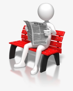 Self-directed Ira Newsletter - Man Reading Newspaper Gif, HD Png Download, Free Download