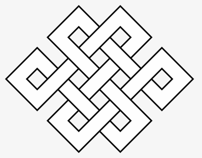 Coloring Page Endless Knot Clip Arts - Endless Knot Buddhism Png, Transparent Png, Free Download