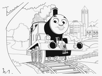 Thomas Drawing Step By - Thomas And Friends Birthday Coloring Pages, HD Png Download, Free Download