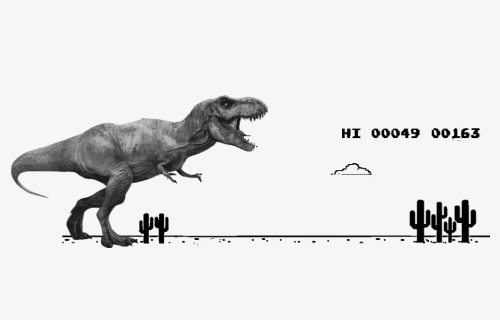 #game #dino #dinossauro #google #googlechrome #chrome - T Rex Transparent Background, HD Png Download, Free Download