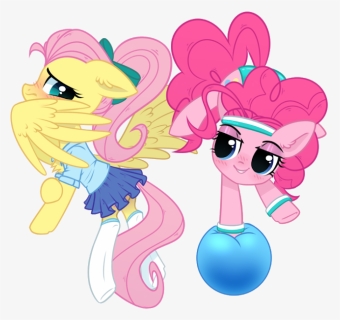 Fluttershy And Pinkie Pie By Starrcoma - Cartoon, HD Png Download, Free Download