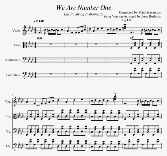 We Are Number One Sheet Music Composed By Composed - We Are Number One Violin Sheet Music, HD Png Download, Free Download