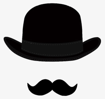 Mustache Bowler Hat Png Pic - Bigotes Y Sombrero, Transparent Png, Free Download